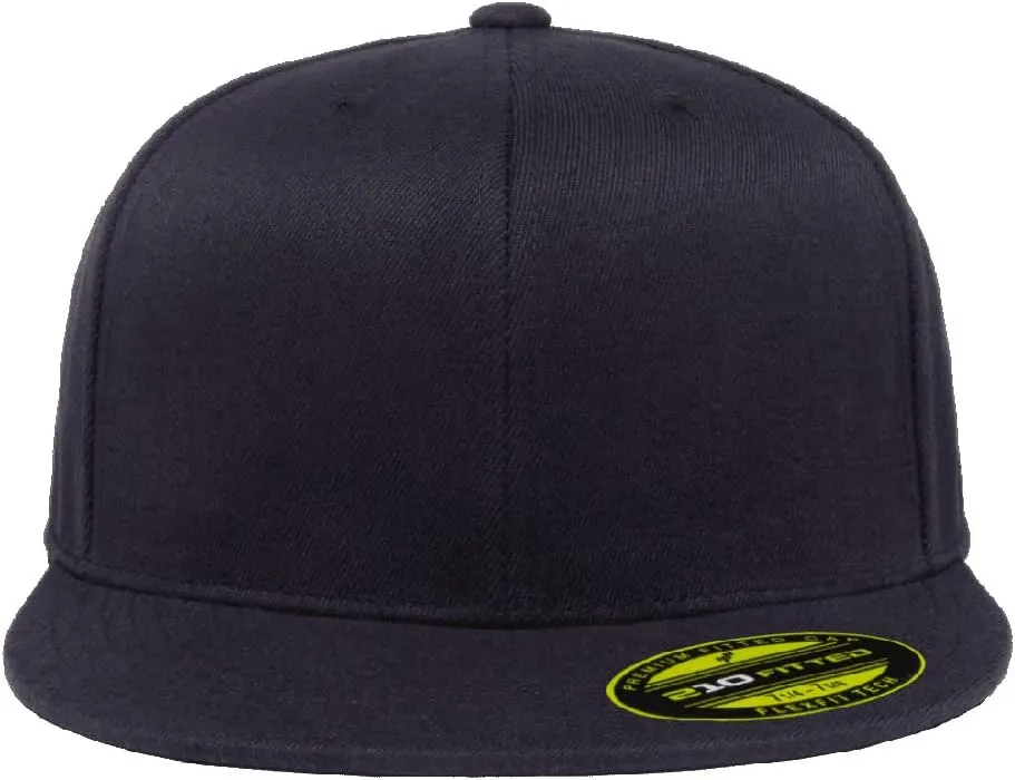 Flexfit Premium 210 Flatbill Fitted Baseball Hat Bundle with THP Cap Catcher