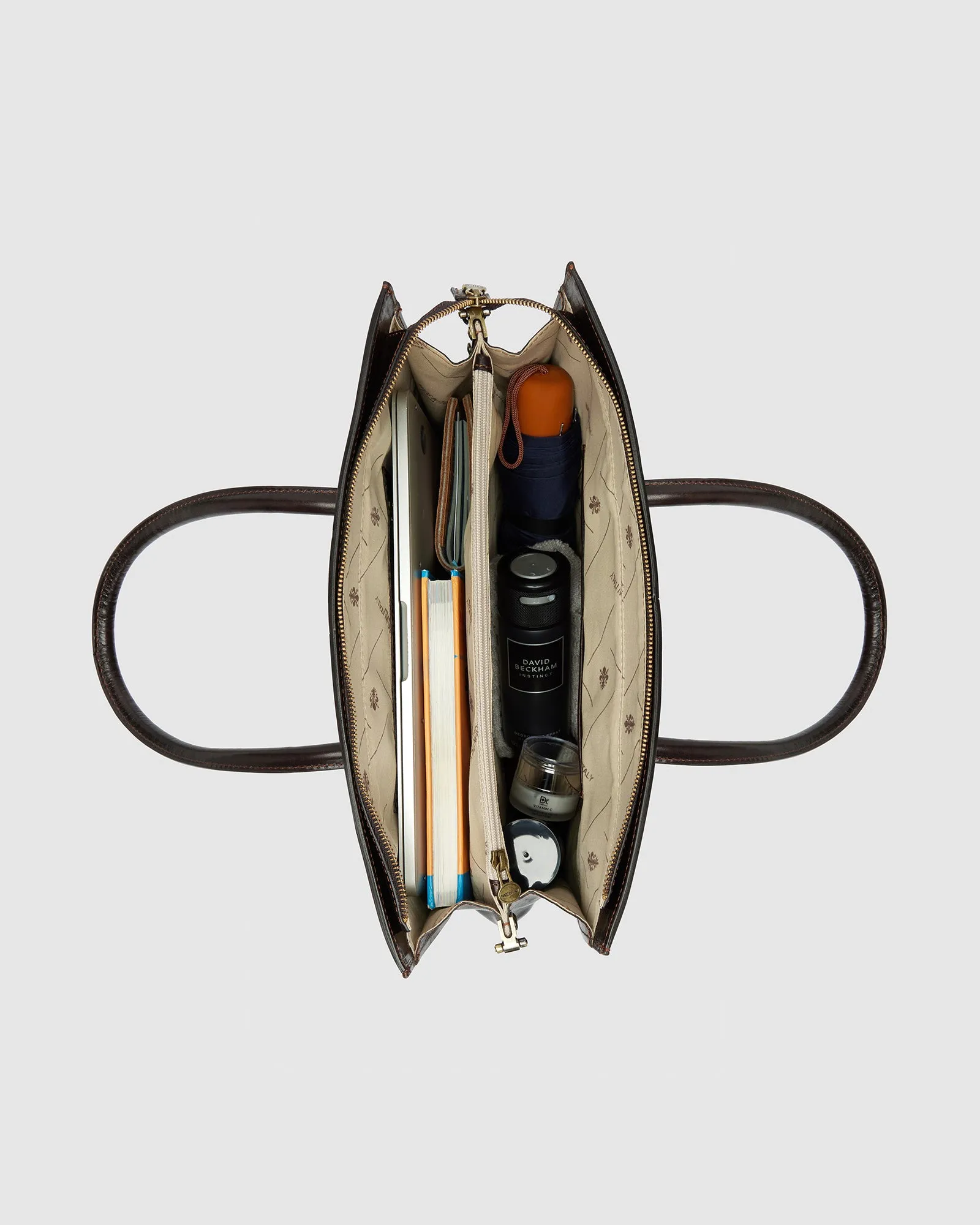 Florence Chocolate - Leather Tote Work Bag