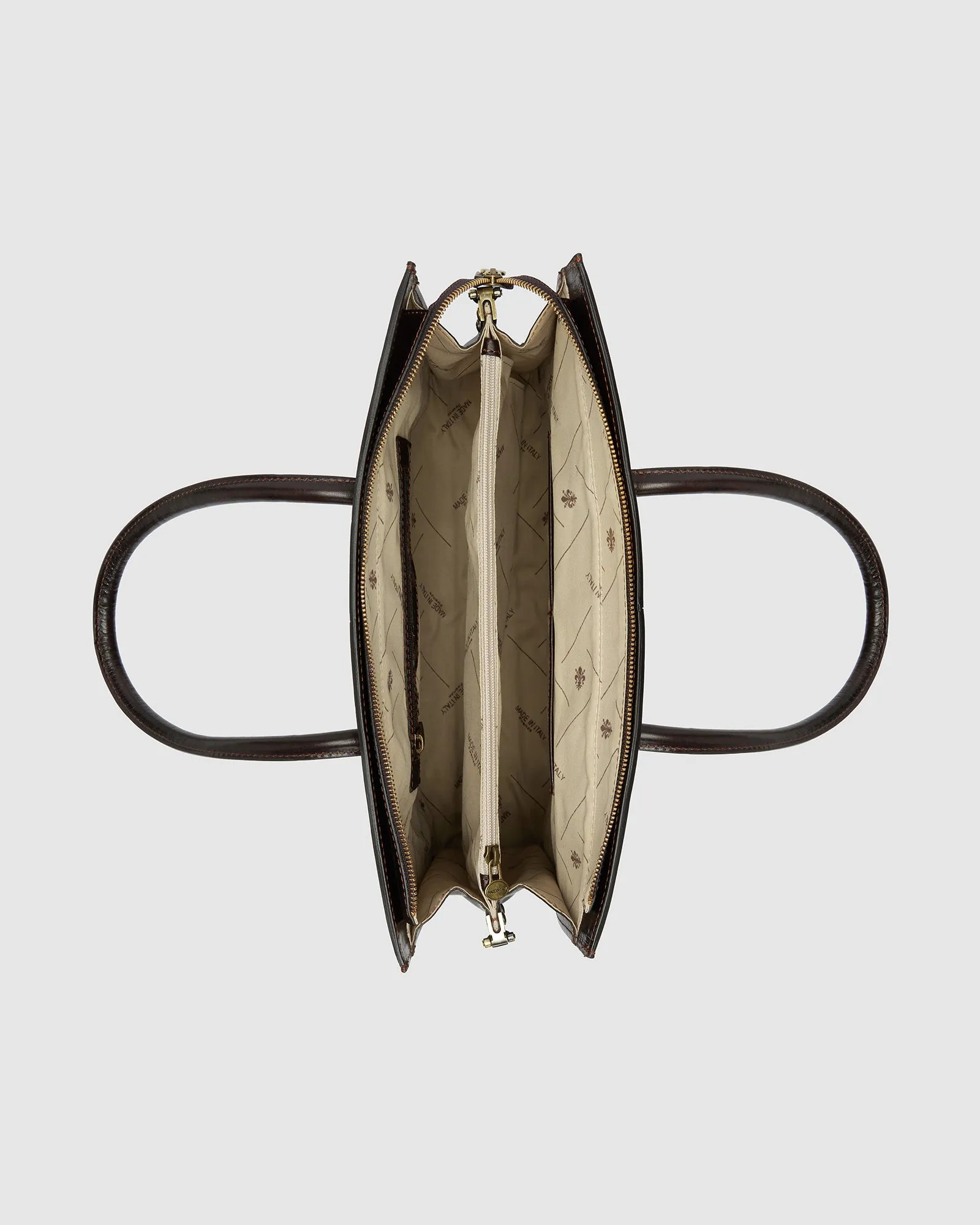 Florence Chocolate - Leather Tote Work Bag
