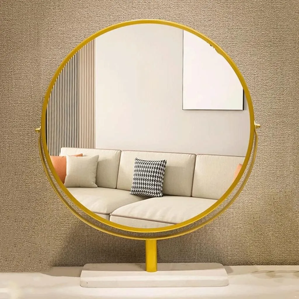 FMURY Makeup Mirrors Desktop High Definition Bedroom Dressing Table Household Large Rotatable Makeup Mirrors(45 * 50cm)