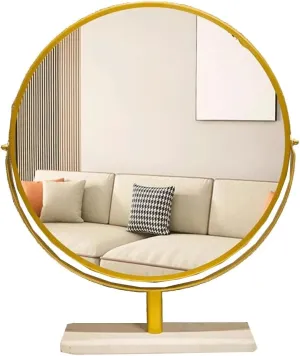 FMURY Makeup Mirrors Desktop High Definition Bedroom Dressing Table Household Large Rotatable Makeup Mirrors(45 * 50cm)