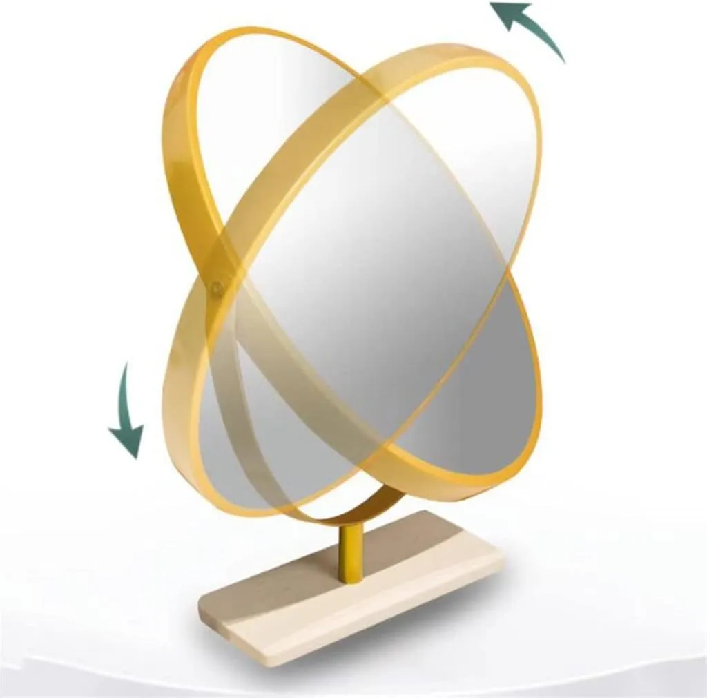 FMURY Makeup Mirrors Desktop High Definition Bedroom Dressing Table Household Large Rotatable Makeup Mirrors(45 * 50cm)