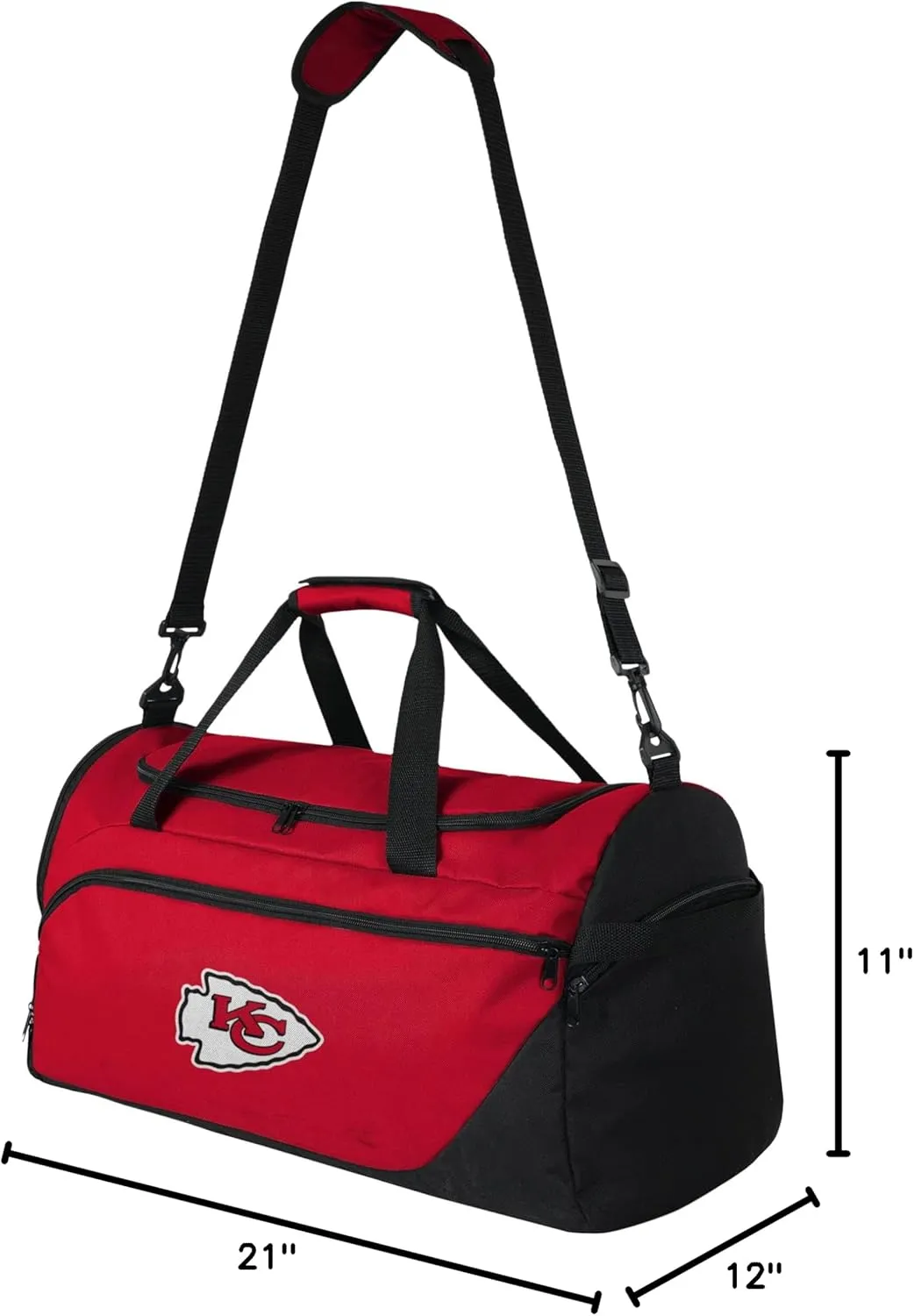 FOCO unisex-adult NFL Solid Big Logo Duffle Bag