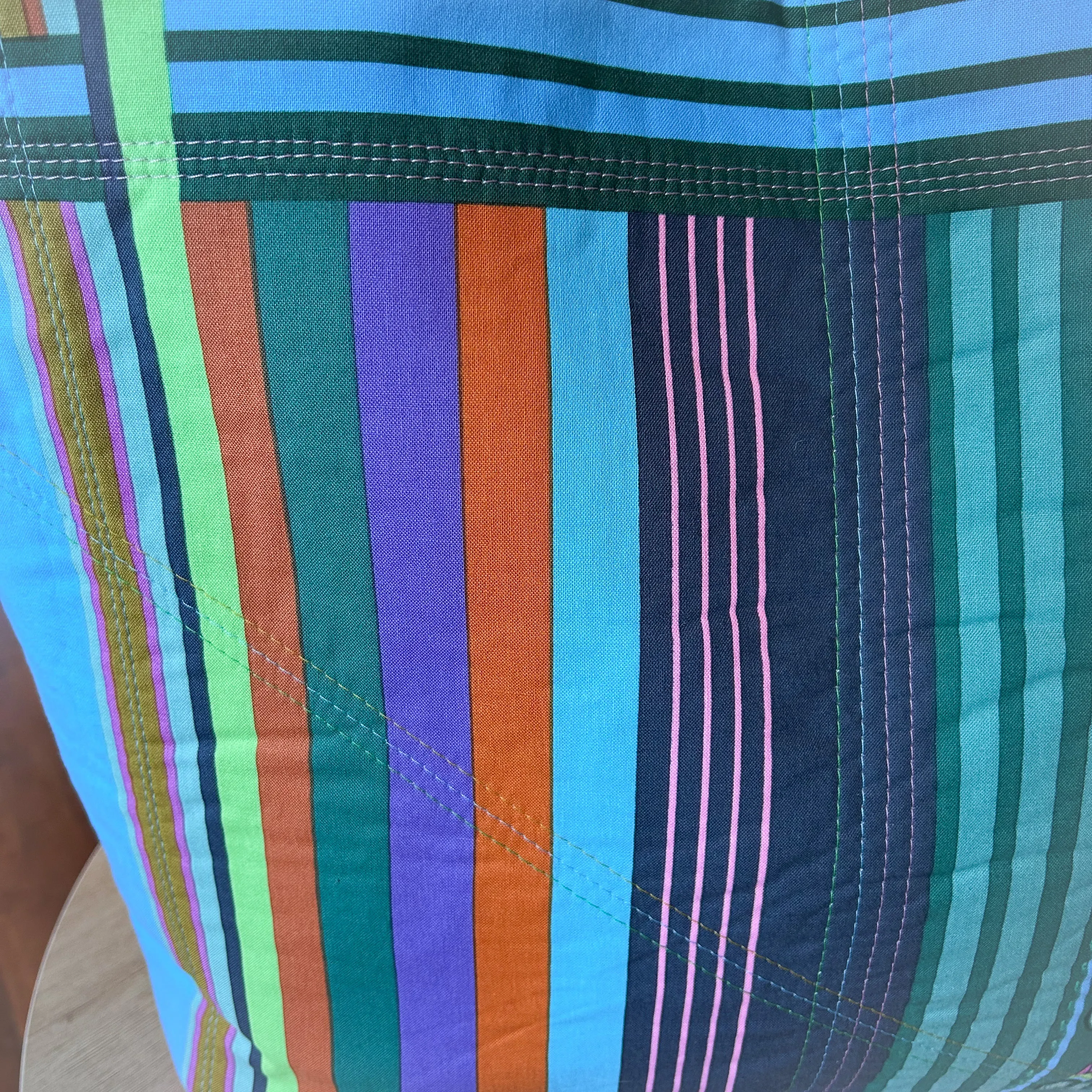 Forest Rhythm Hand Quilted Tote