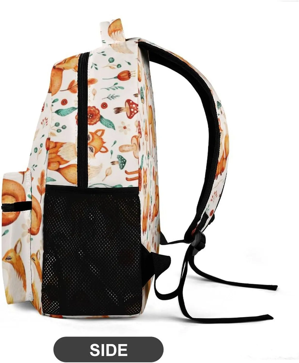 Fox Backpack for Kids Girls Boys School, 16 Inches Cute Foxes Theme Bookbag, Adjustable, Lightweight, Large Capacity, Colorful Daily Casual Animal Backpacks