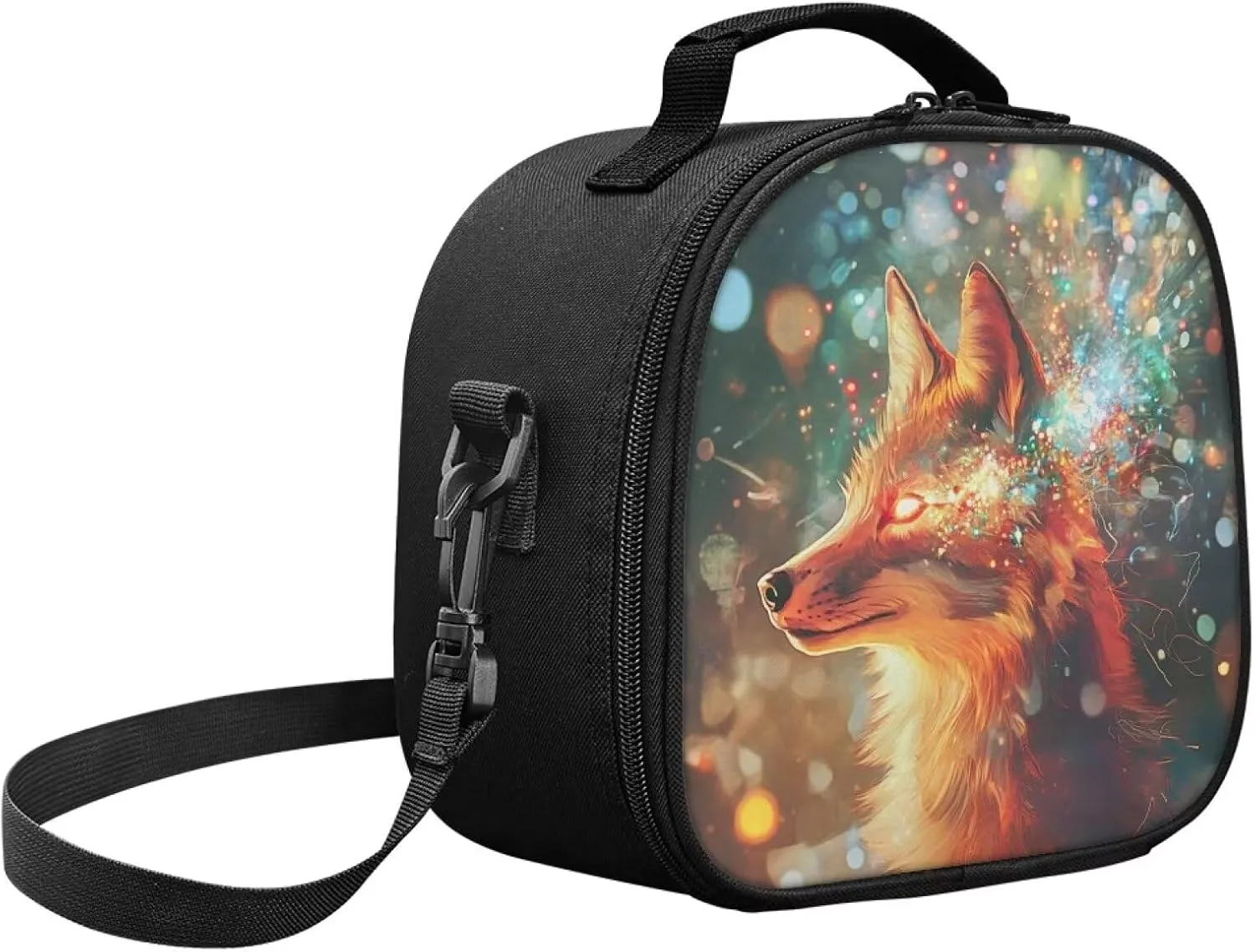 Fox Girls Tote Lunch Bag Teen Lunch Bag for Boys Effectively Protect Meal Kids Cool Kids Back Packs Large Capacity Suit for Elementary Junior Students Handbag Carry Meal