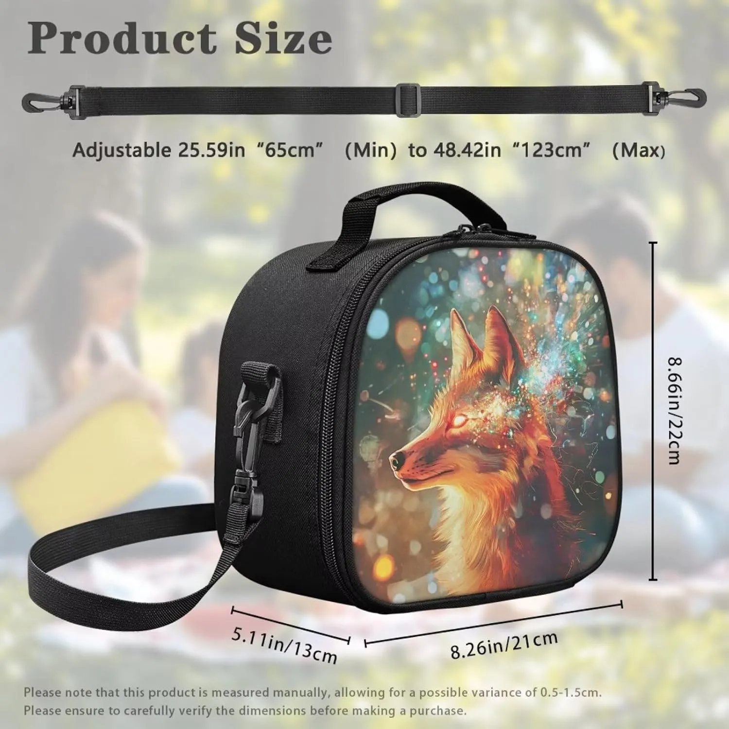 Fox Girls Tote Lunch Bag Teen Lunch Bag for Boys Effectively Protect Meal Kids Cool Kids Back Packs Large Capacity Suit for Elementary Junior Students Handbag Carry Meal