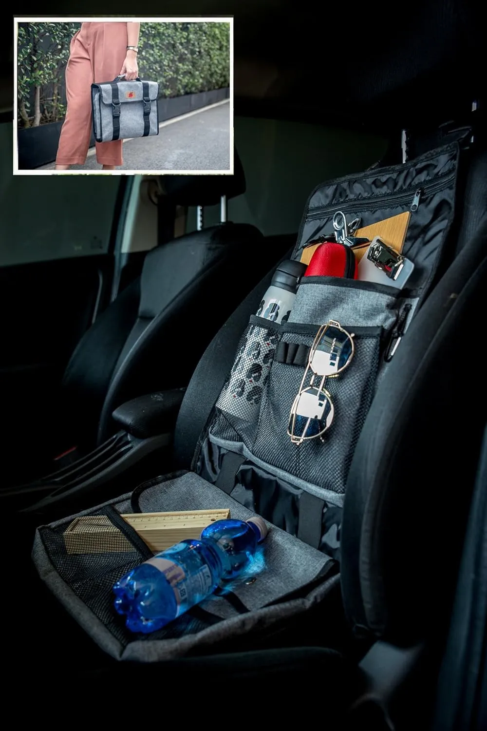 Front Seat - Passenger Seat Organizer by PF™, Convert to a Bag, Keep Everything in Your Cars,Vans,Trucks organized