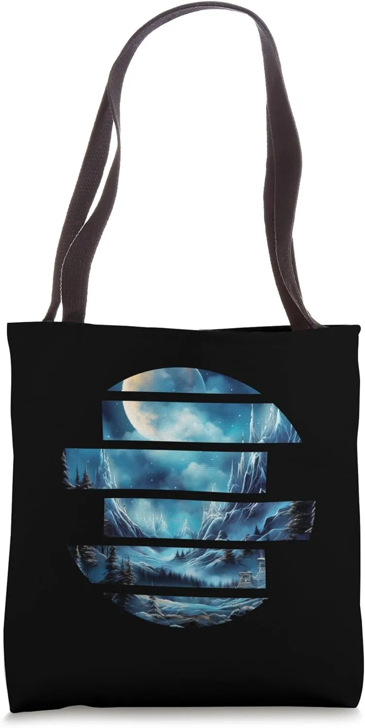 Frozen Tranquility: Winter's Silent Realm Tote Bag