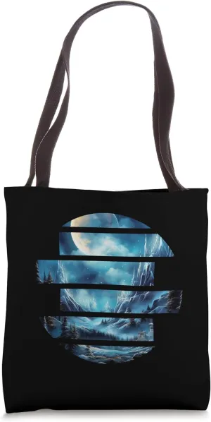 Frozen Tranquility: Winter's Silent Realm Tote Bag