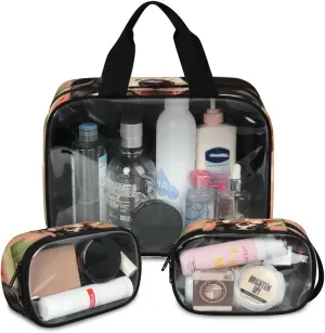 Fruit Dog Cosmetic Bag,3 Pcs Toiletry Bag Clear Toiletry Bag Toiletry Bag for Women Clear Cosmetic Bag Makeup Organizer Bag Greedy Dog