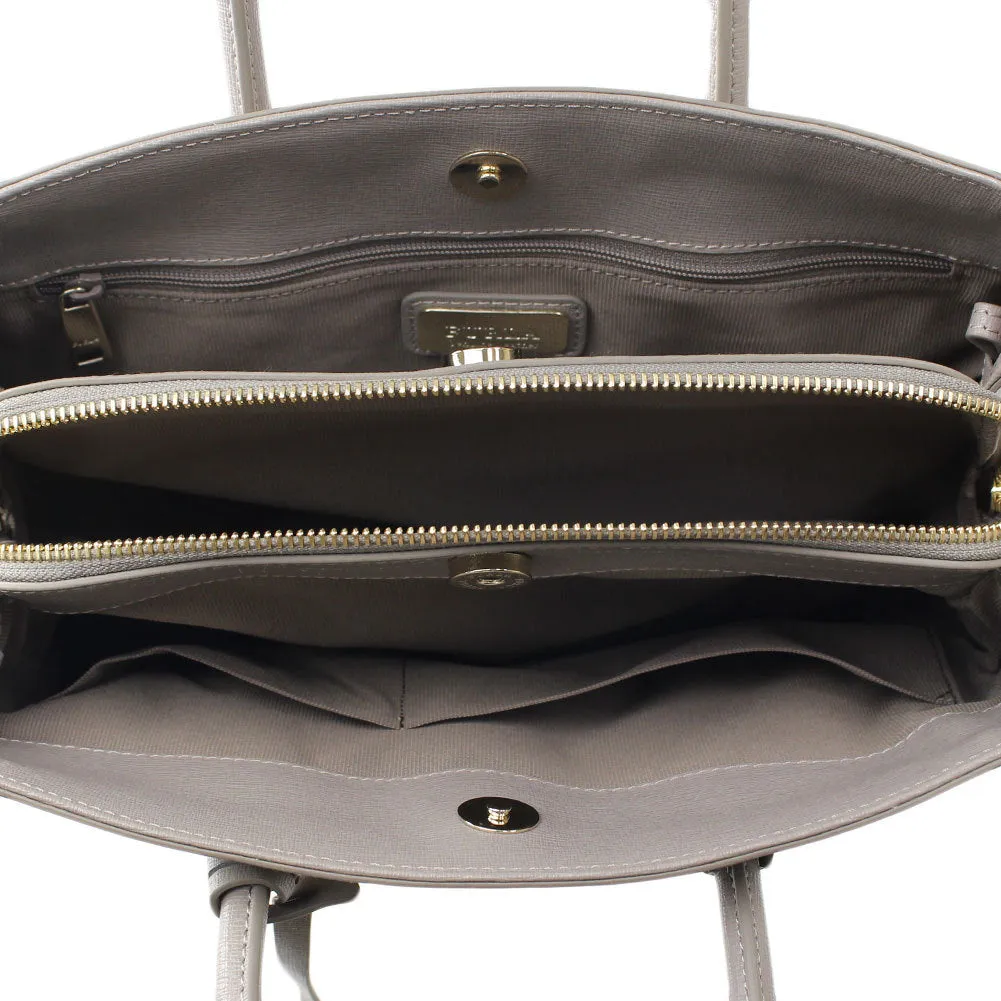 FURLA MINERVA TESSA LEATHER TOTE BAG