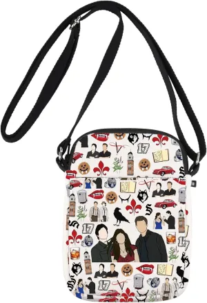 G2TUP Vampire TV Show Crossbody Bag Salvatore Brothers Gifts Team Damon Gifts TVD Shoulder Bag TVD Merch
