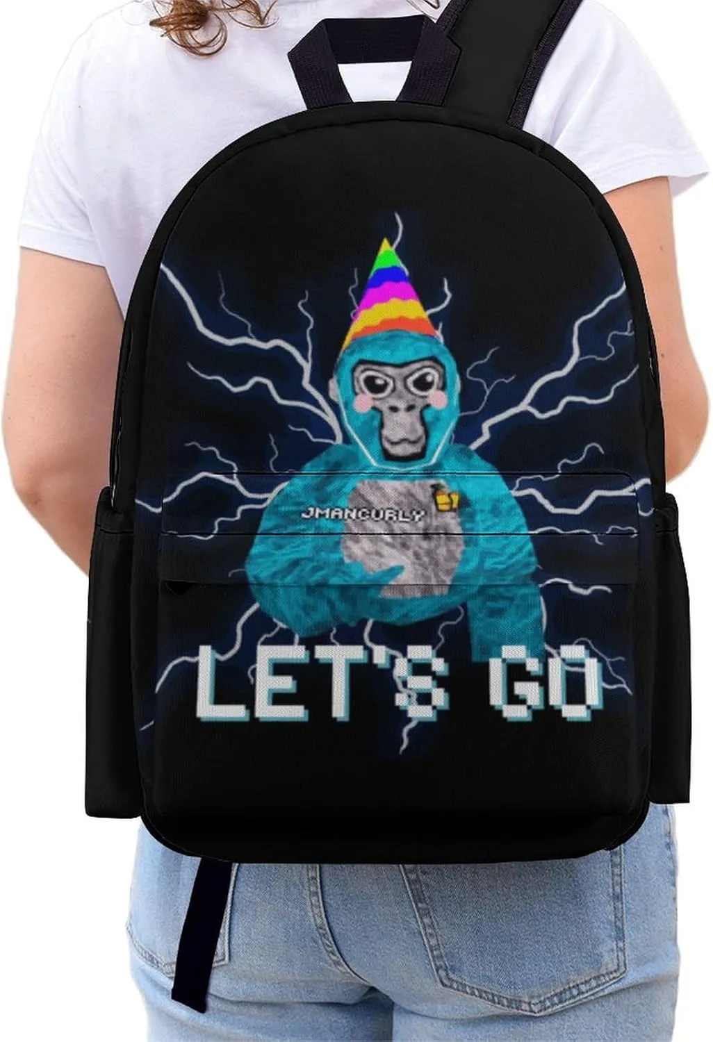 Game Backpacks Tag Backpack Travel Daypack Monkey Laptop Bag For Women Men