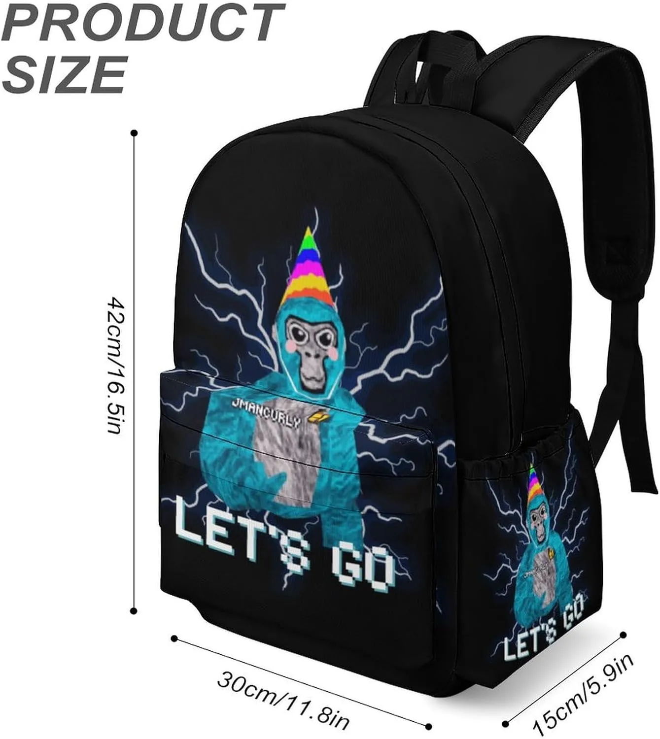 Game Backpacks Tag Backpack Travel Daypack Monkey Laptop Bag For Women Men