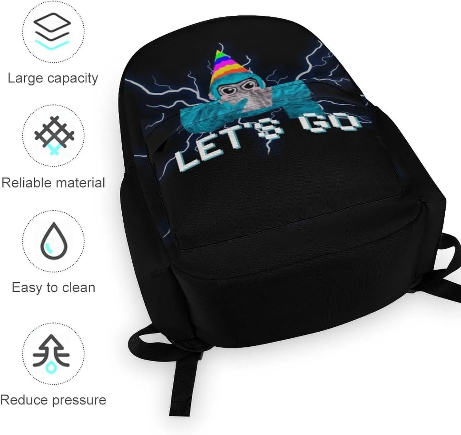Game Backpacks Tag Backpack Travel Daypack Monkey Laptop Bag For Women Men
