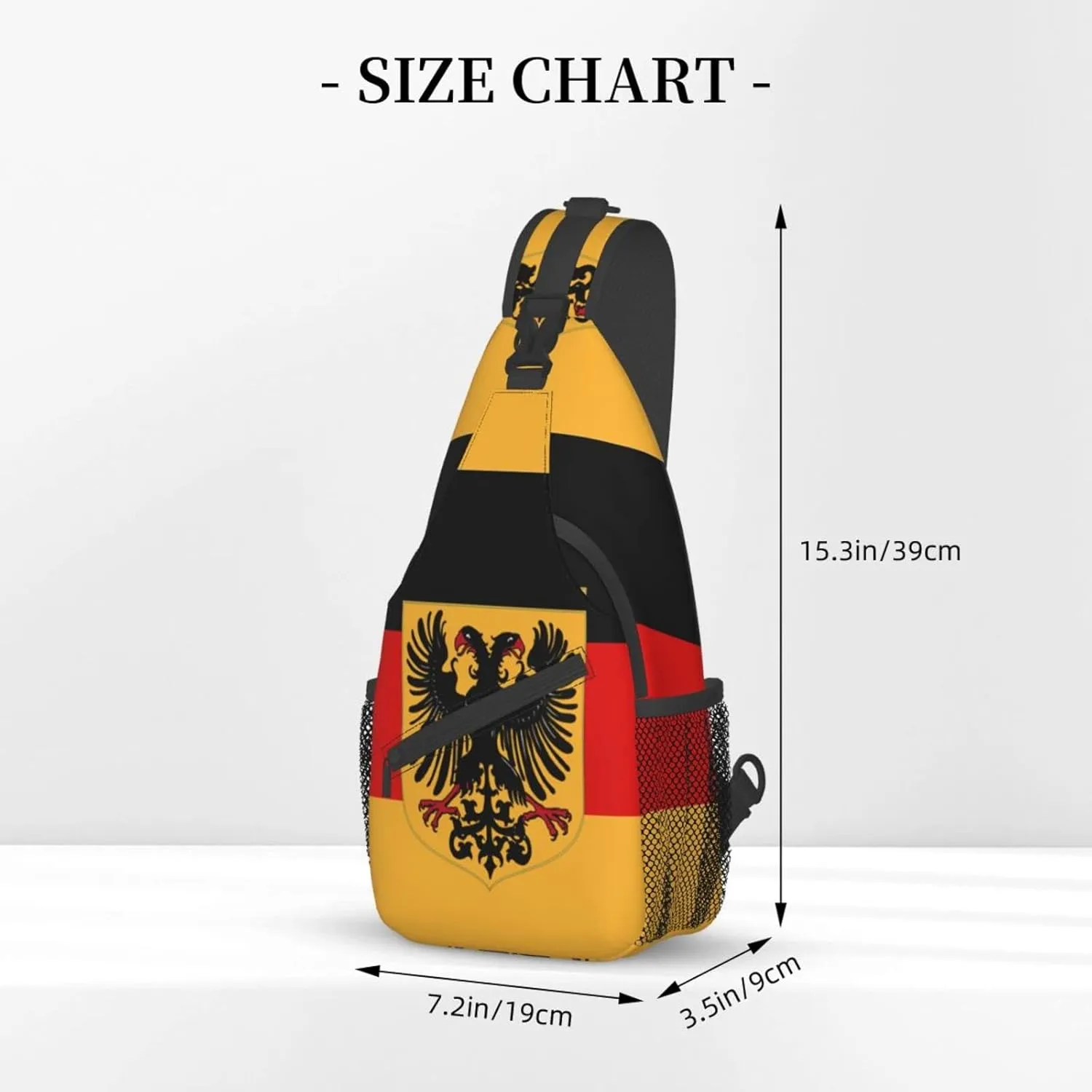 German Flag Hiking Daypacks Cross-body Sling Backpack for Men Women Outdoor Cycling Hiking Travel
