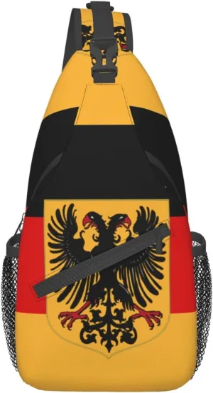 German Flag Hiking Daypacks Cross-body Sling Backpack for Men Women Outdoor Cycling Hiking Travel