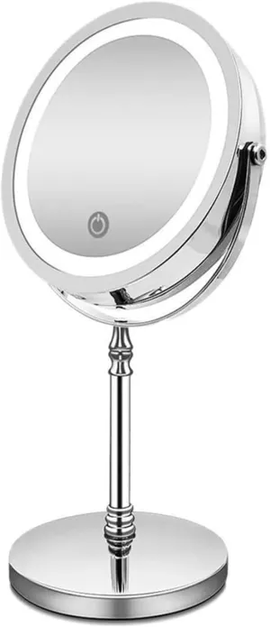 Gerrit Makeup Mirror, Professional Desk with Light, Smart Fill Light, Double-Sided Princess Mirror. Living Room Bathroom