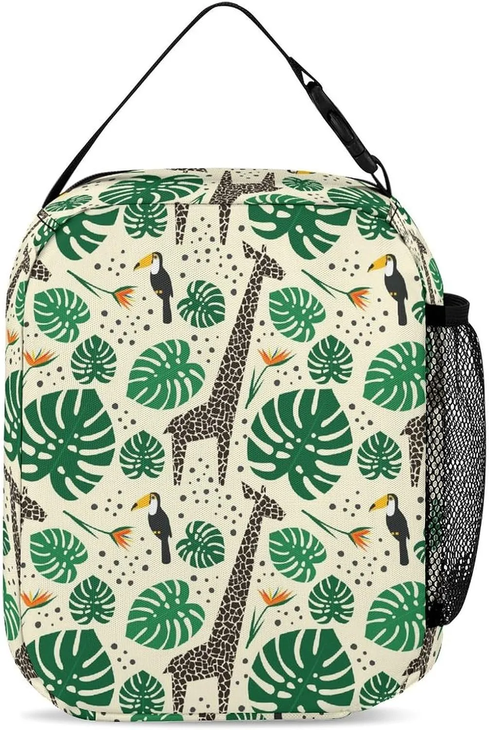 Giraffe Backpack with Lunch Box & Pencil Case, 16 Inch Cute Giraffes Themed Bookbag, Adjustable Lightweight Large Capacity, Colorful Daily Casual Backpacks Set with Lunch Bag