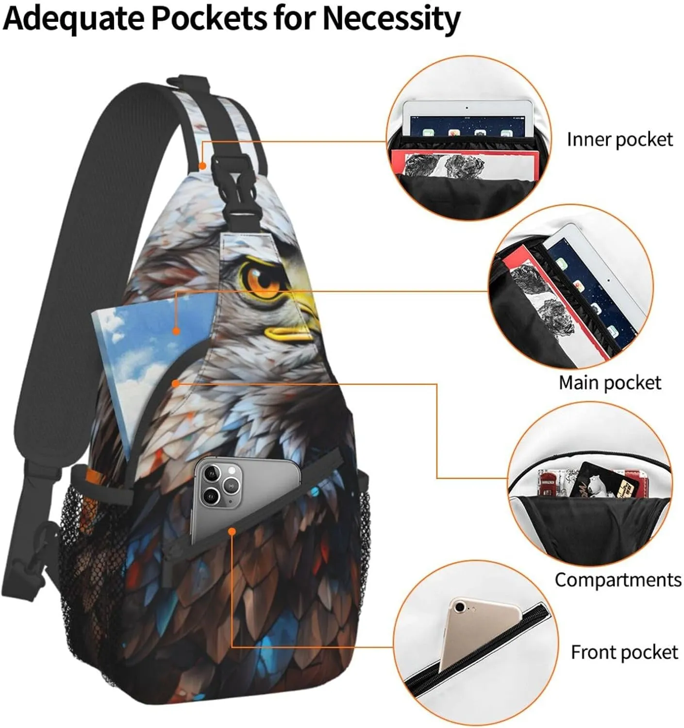Girl Dance Butterfly Crossbody Bag Chest Shoulder Bag Small Casual Backpack Suitable For Women Men Hiking
