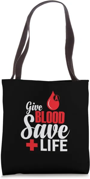 Give Blood save Life Blood Group A Heart Tote Bag