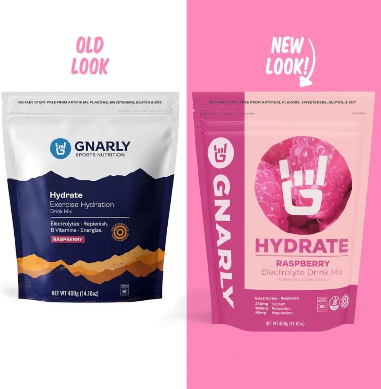 Gnarly Nutrition Hydrate Electrolyte Powder – Raspberry Exercise Hydration Drink Mix – NSF Contents Certified – Electrolyte Solution, Performance & Recovery – Raspberry, 14.10 oz