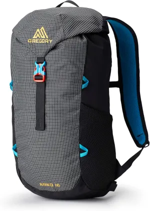 Gregory Nano 16L Unisex Day Hiking/Commuter/Active Travel Backpack, Breathable Backpanel, Hydration Port, One Size Fits All, Techno Black