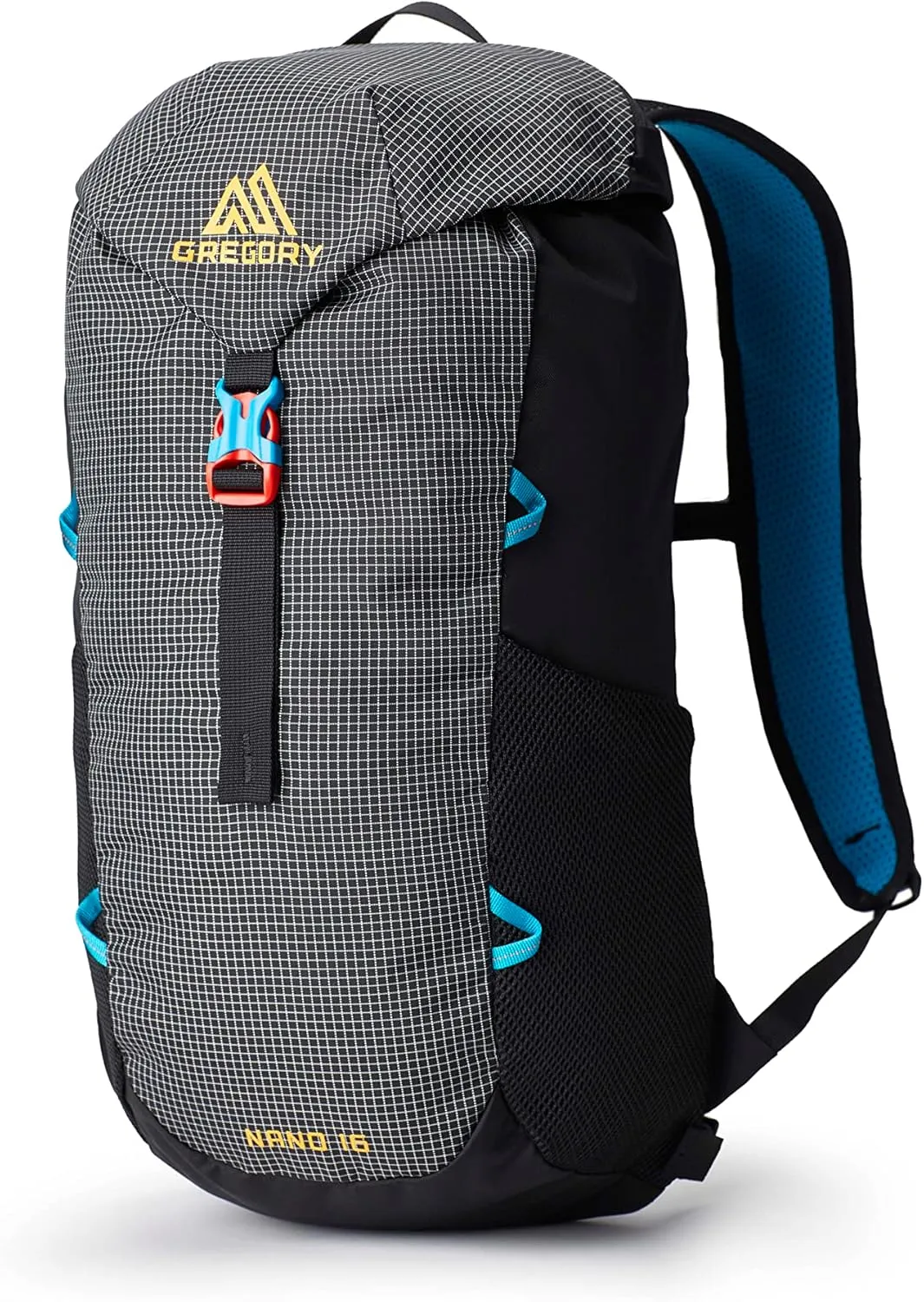 Gregory Nano 16L Unisex Day Hiking/Commuter/Active Travel Backpack, Breathable Backpanel, Hydration Port, One Size Fits All, Techno Black