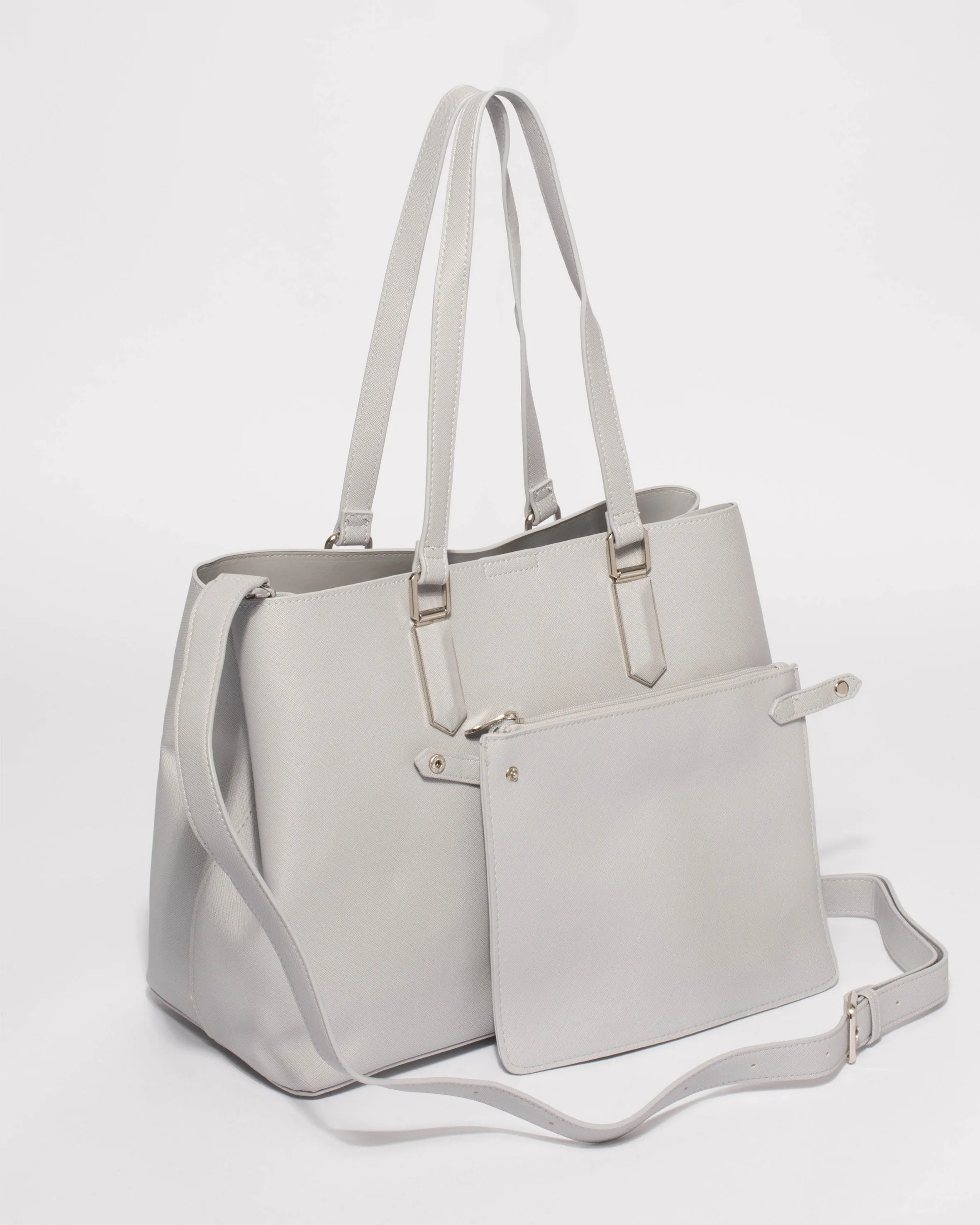Grey Tori Large New Tote Bag