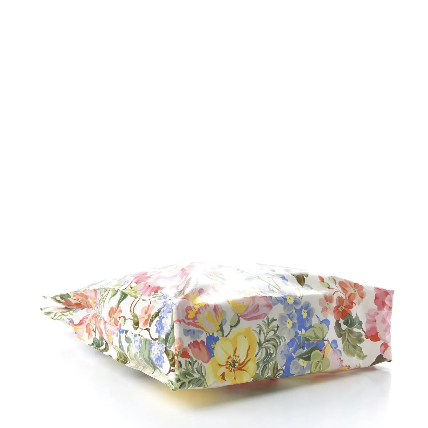 Gucci Floral-print Logo Tote Bag in White