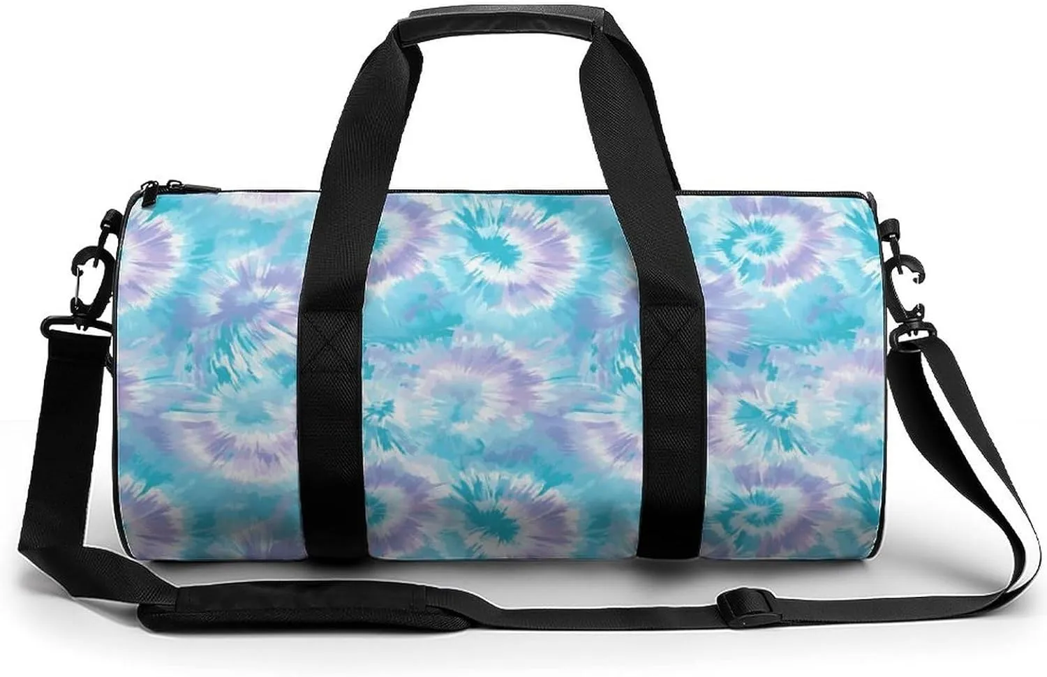 Gym Bag 17in for Men Women, Waterproof Foldable Sports Organizer, Durable Workout Travel Duffle Bag, Cool Waters Tie-Dye-39