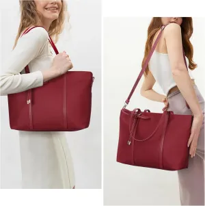 gym bag beige  tote bag red