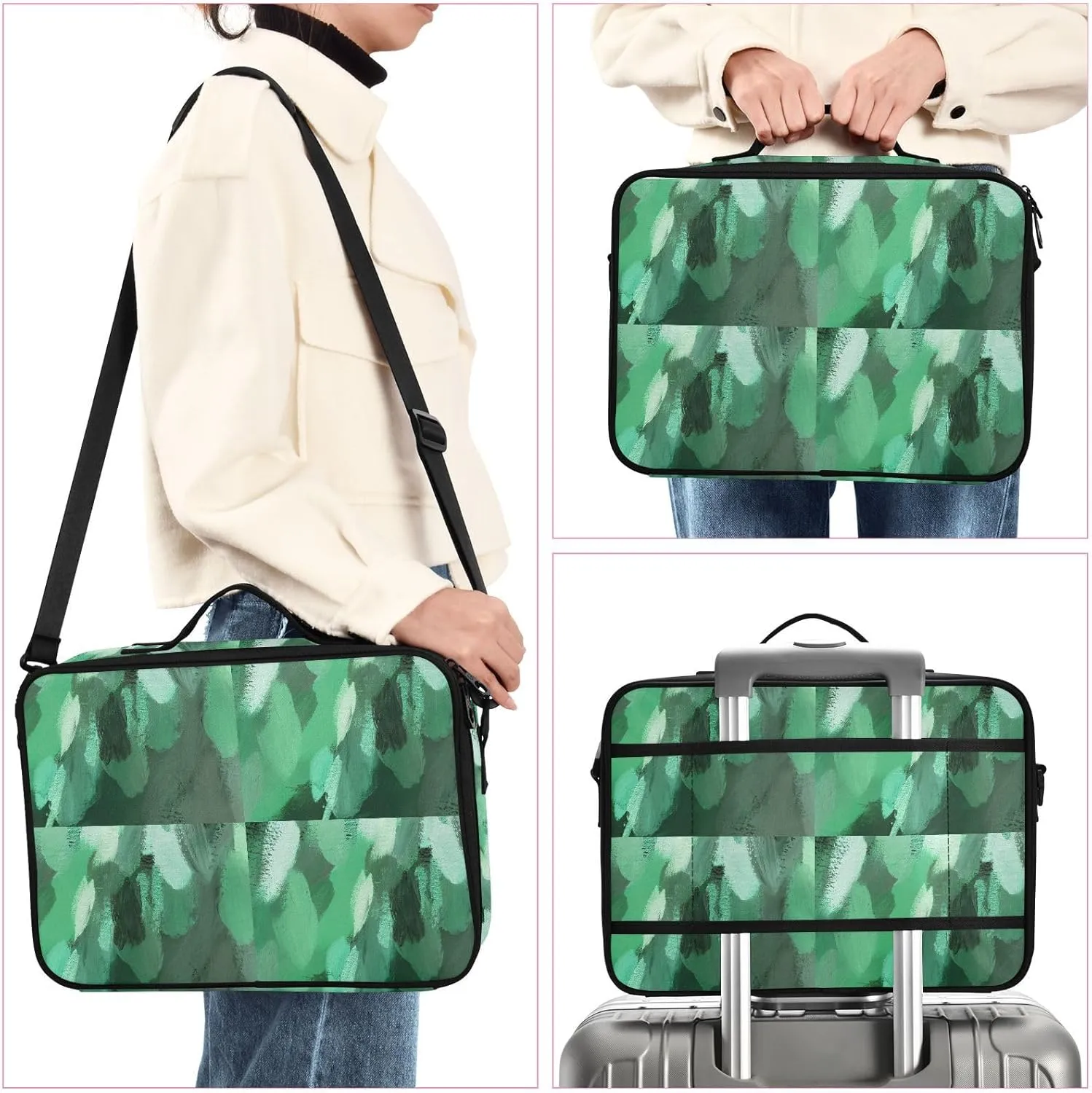 Hard Shell Travel Bag for Women Large Makeup Toiletry Organizer