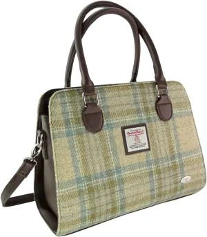 Harris Tweed Tote Handbag – LB1227 Findhorn, Colour 119 Blue Turquoise, L' for ASIN 'B0C1H7NK2M