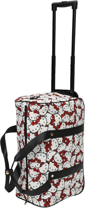 Hello Kitty AOP 17-Inch Wheeled Duffle Bag - Officially Licensed Travel Companion