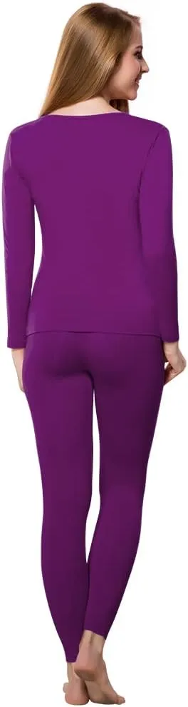 HEROBIKER Thermal Underwear Women Ultra-Soft Set Base Layer Top & Bottom Long Johns with Fleece Lined Winter Warm
