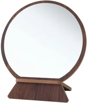 High Definition Single Sided Desktop Makeup Mirrors Circular Portable Makeup Mirrors Student Desktop Mirrors(18.7 * 22.1cm D)