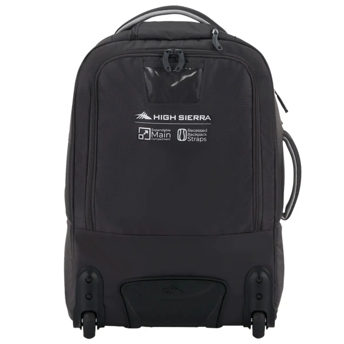 High Sierra Composite V4 56 cm Wheeled Duffle with Hidden Backpack Straps - Silver / Metal Grey