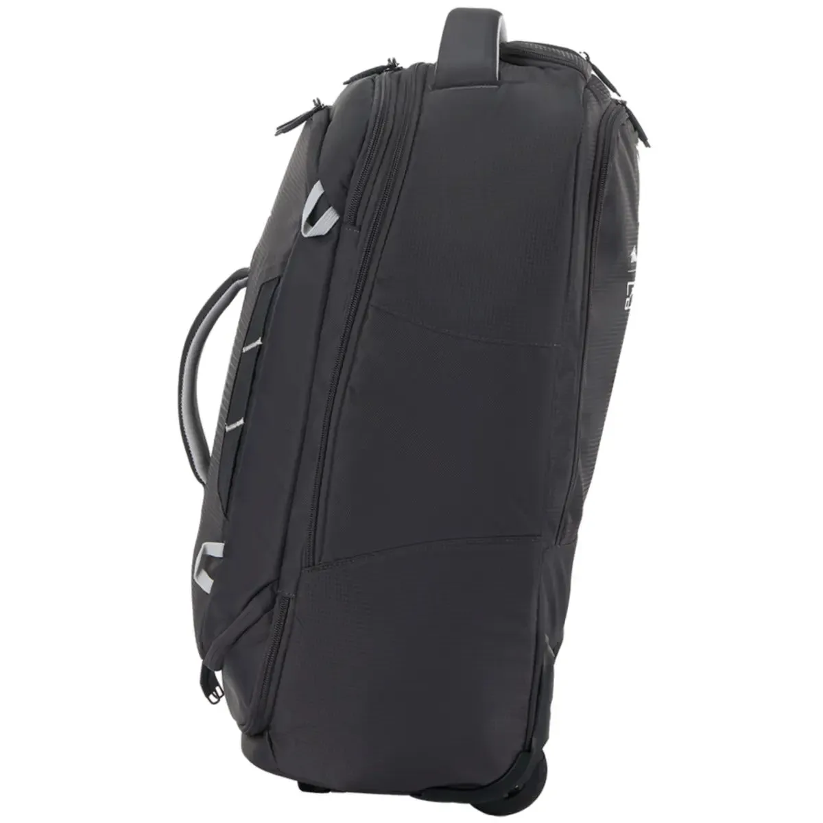 High Sierra Composite V4 56 cm Wheeled Duffle with Hidden Backpack Straps - Silver / Metal Grey