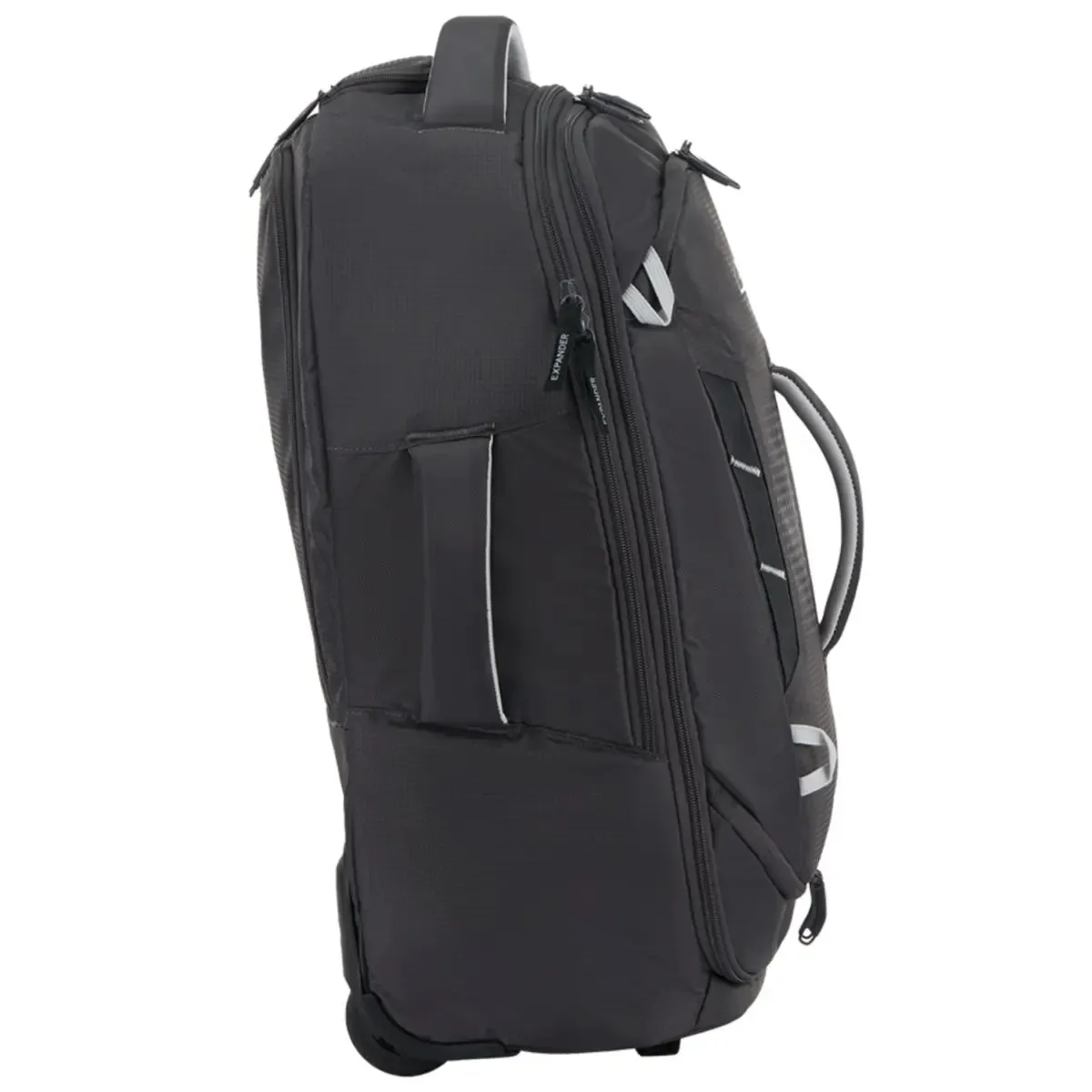 High Sierra Composite V4 56 cm Wheeled Duffle with Hidden Backpack Straps - Silver / Metal Grey