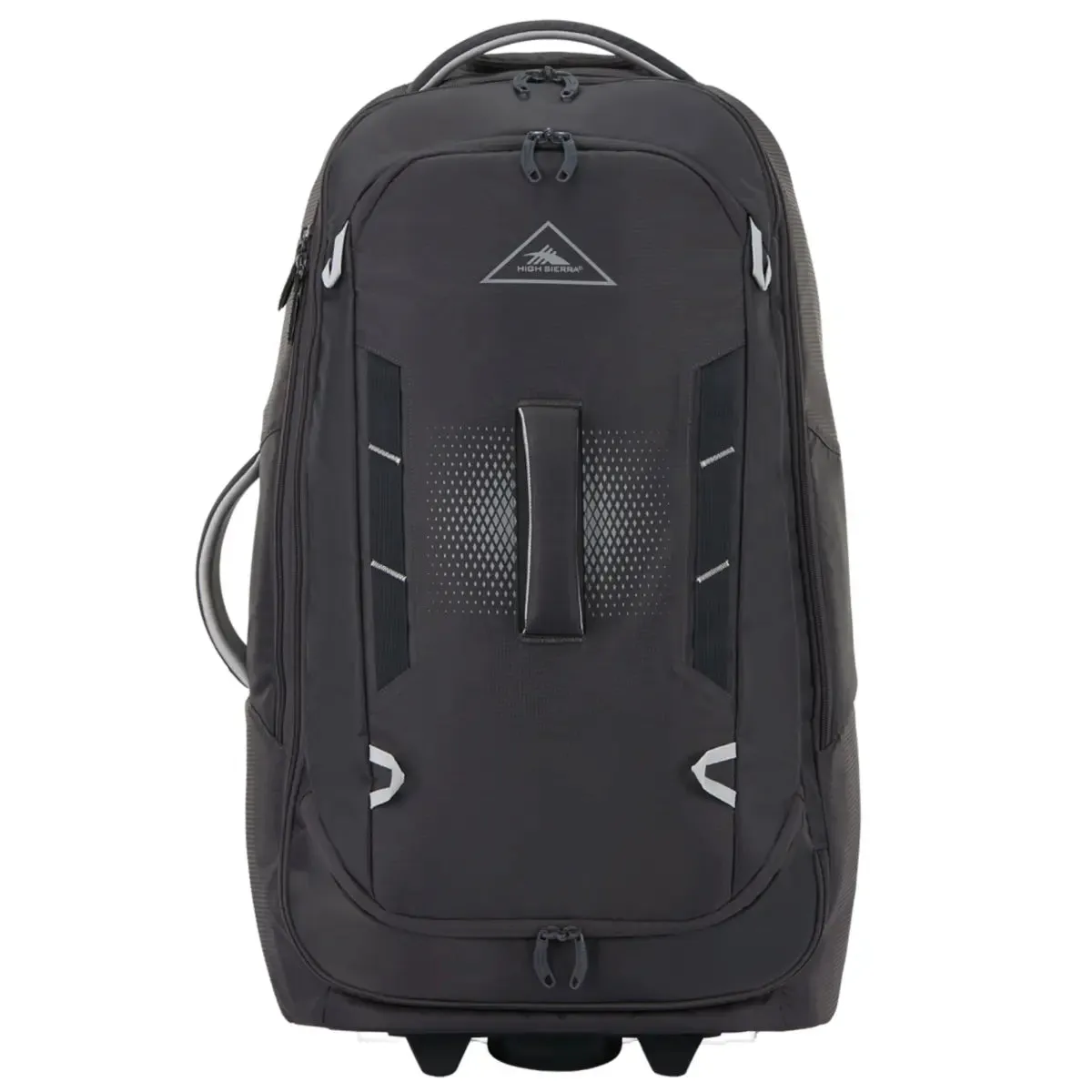 High Sierra Composite V4 76 cm Wheeled Duffle with Hidden Backpack Straps - Silver / Metal Grey