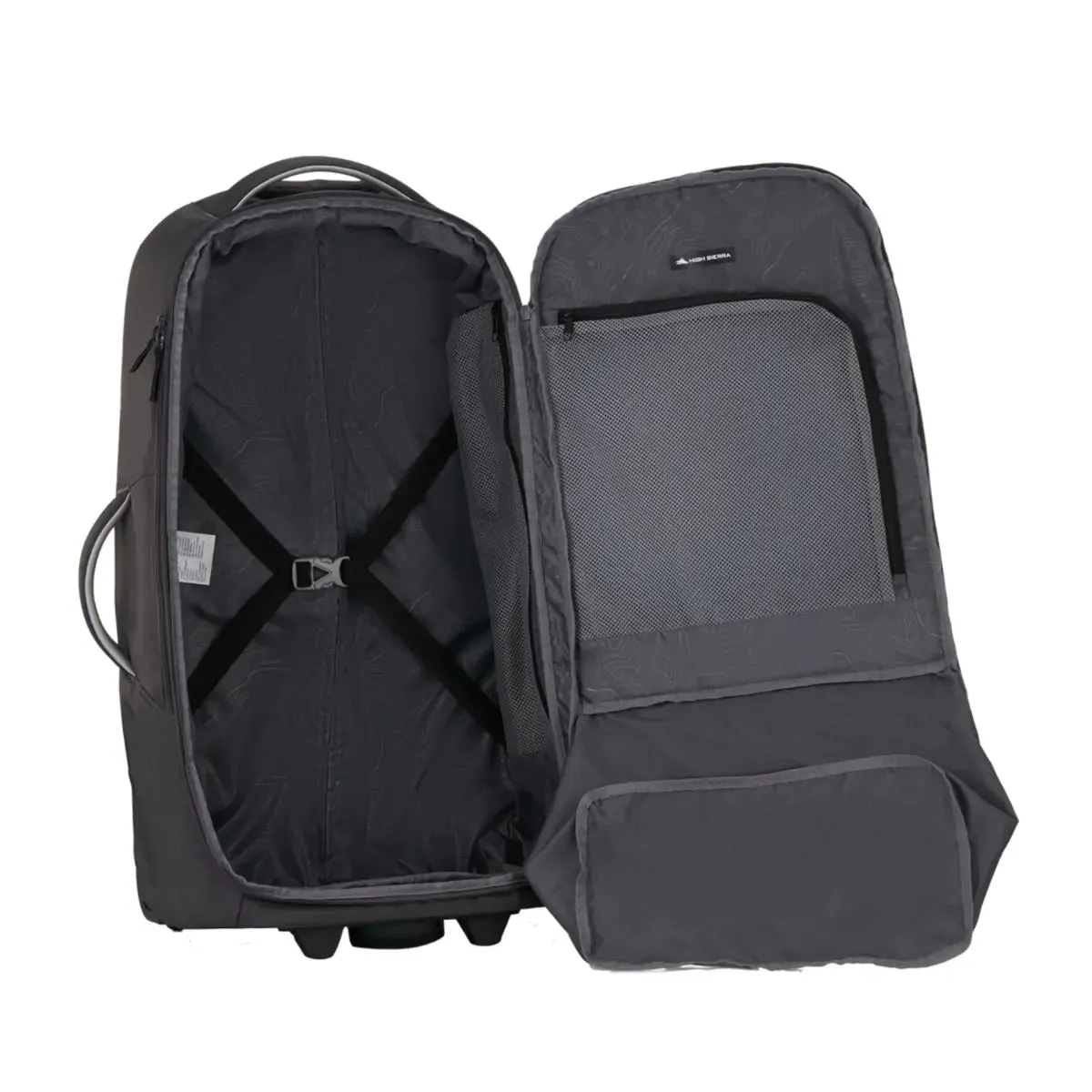 High Sierra Composite V4 76 cm Wheeled Duffle with Hidden Backpack Straps - Silver / Metal Grey