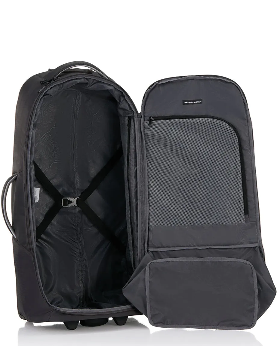 High Sierra Composite V4 wheeled duffle with backpack straps 84cm Silver / Grey