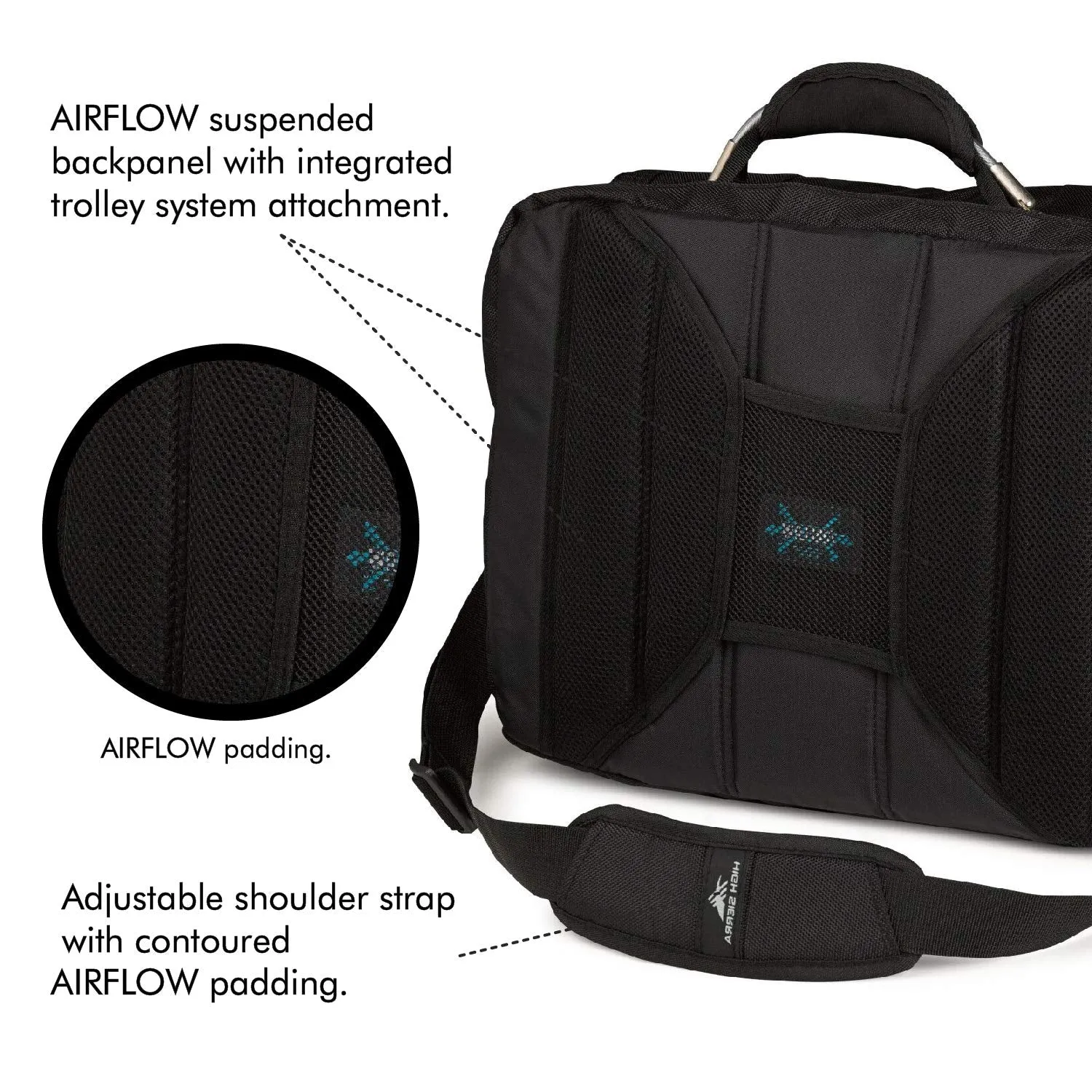 High Sierra XBT TSA Messenger Bag Black One Size U1