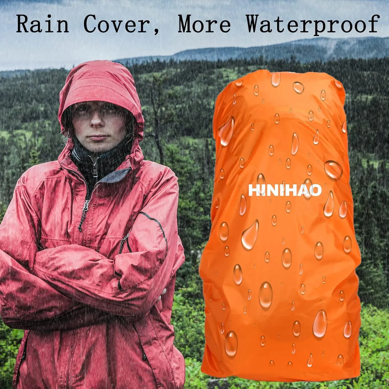 Hiking Backpack for Men and Women 70L 5L Waterproof Lightweight Camping Daypack with Rain Cover (75L Blue)