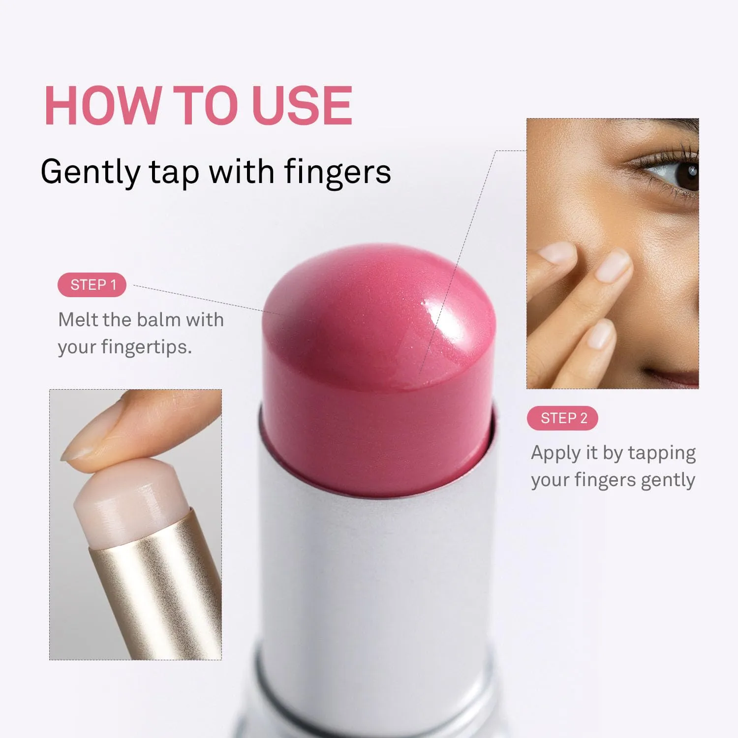 hince True Dimension Radiance Balm 10g - Shimmer Glow Face Highlighter Stick, Translucent Colors, Cream Blush Stick, Glass Skin in a Balm, Korean Beauty, Natural Makeup (SHELLY PINK, TP005)