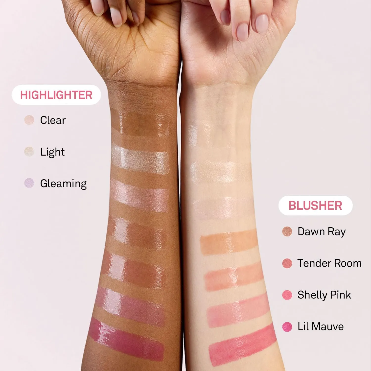 hince True Dimension Radiance Balm 10g - Shimmer Glow Face Highlighter Stick, Translucent Colors, Cream Blush Stick, Glass Skin in a Balm, Korean Beauty, Natural Makeup (SHELLY PINK, TP005)