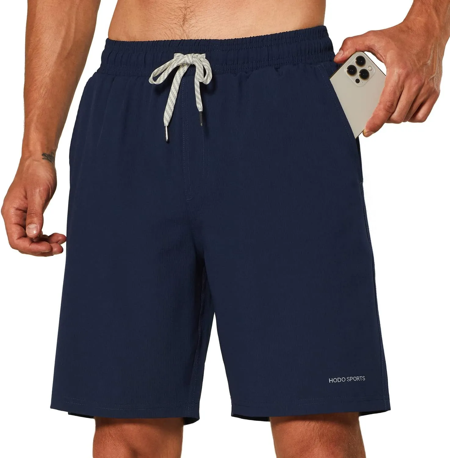 HODOSPORTS Mens Swim Trunks with Compression Liner 9 Inch Quick Dry Swim Shorts with Pockets Swim Suit