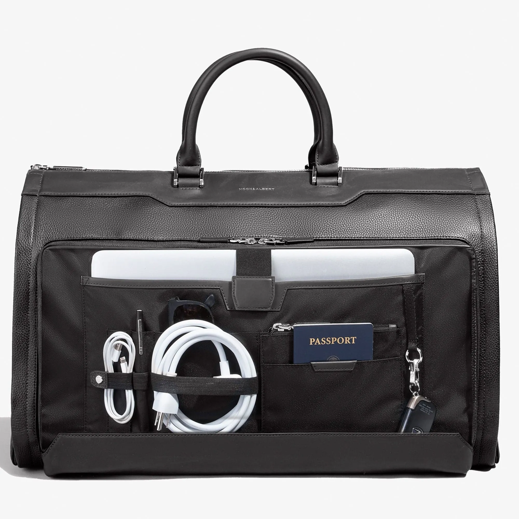 Hook & Albert Men's Leather Garment Weekender Bag